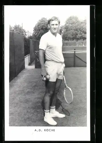 AK Tennisspieler A. D. Roche auf dem Court