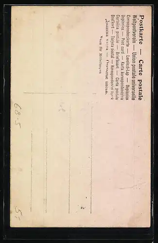 AK Herr mit zu langem Gehrock