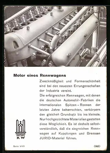 AK Motor eines Rennwagens