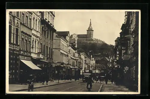 AK Siegburg, Strassenpartie mit St. Michael