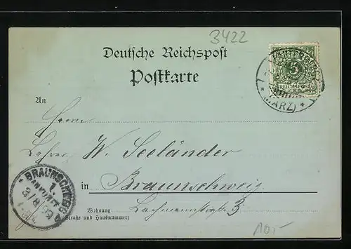 AK Bad Lauterberg / Harz, Ortspartie am Seeufer