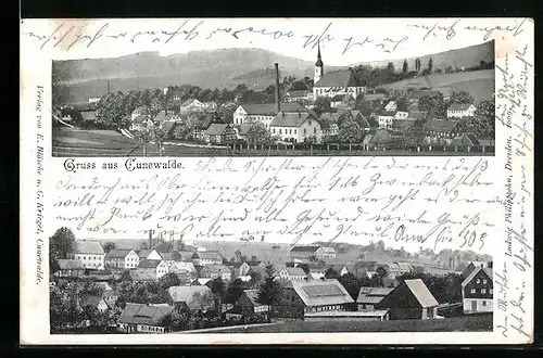 AK Cunewalde, Blick auf den Ort