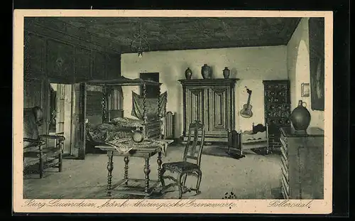 AK Ludwigsstadt, Burg Lauenstein, Söllersaal, Innenansicht