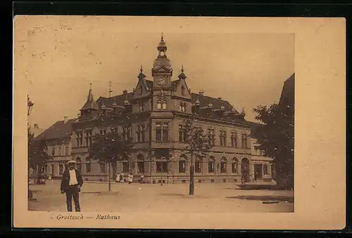 AK Groitzsch, Blick auf das Rathaus