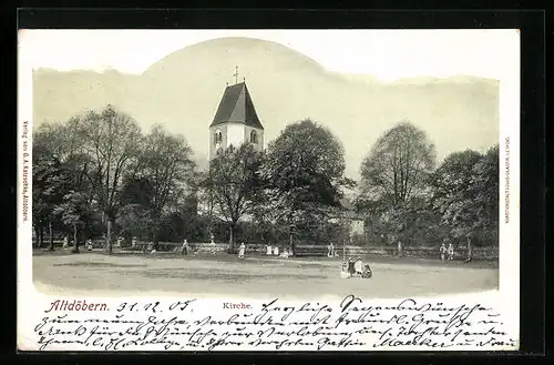 AK Altdöbern, Blick auf die Kirche