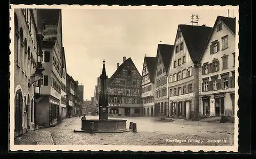 AK Riedlingen /Wttbg., Blick auf den Marktplatz