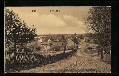 AK Pätz, Panoramablick auf den Ort