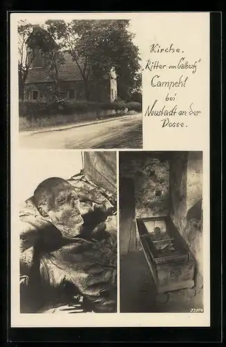 AK Campehl bei Neustadt /Dosse, Kirche Ritter von Calbutz
