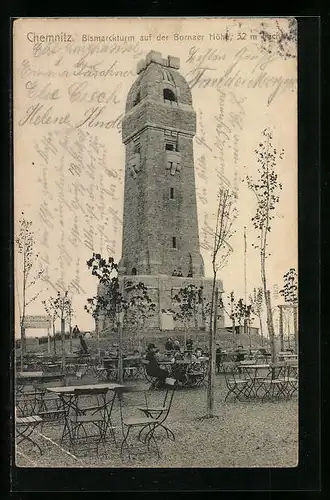 AK Chemnitz, Bismarckturm auf der Bornaer Höhe