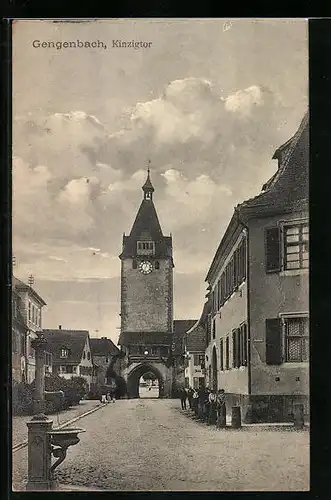 AK Gengenbach, Strassenpartie am Kinzigtor