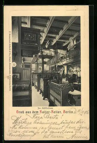 AK Berlin, die Schifferstube im Kaiser-Keller, Friedrichstrasse 178