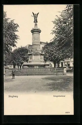 AK Siegburg, am Kriegerdenkmal