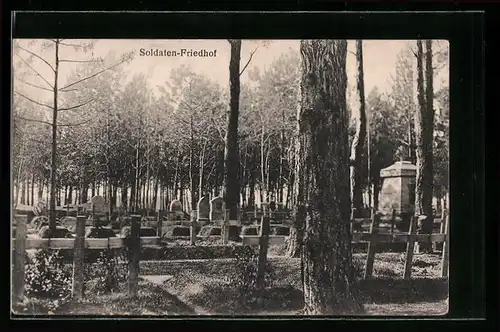 AK Kriegsgräber auf einem Soldaten-Friedhof