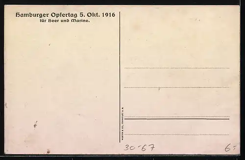 Künstler-AK Soldaten von Heer und Marine, Reichskriegsflagge, Kriegshilfe