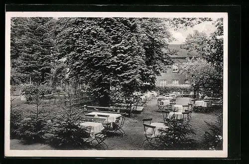 AK Dalheim, Hotel Klagges mit Gartenterrasse