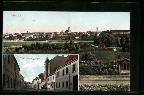 AK Taucha, Eilenburger Strasse, Ortsansicht
