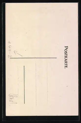 Künstler-AK Augsburg, Frei Burschenschaft Frankonia e. V., Stadtsilhouette, Ritterhelm und Studentenwappen