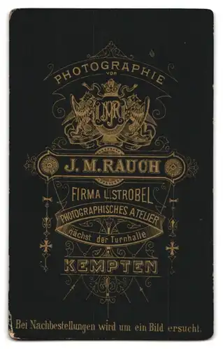 Fotografie J. M. Rauch, Kempten, Bürgerlicher Herr mit Brille