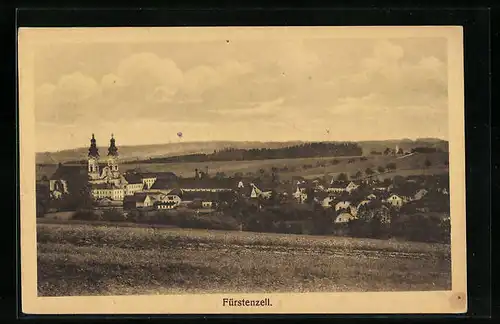 AK Fürstenzell, Ortsansicht aus der Ferne