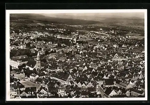 AK Göppingen, Ortsansicht vom Flugzeug aus