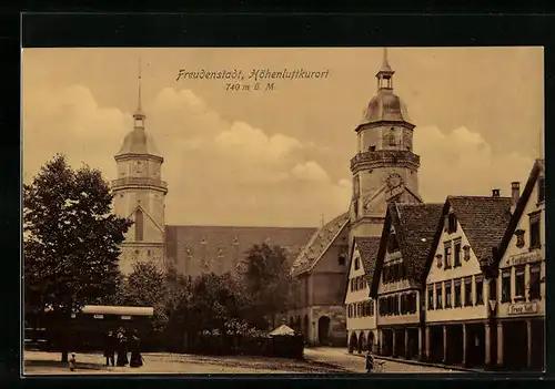 AK Freudenstadt, Blick zur Kirche