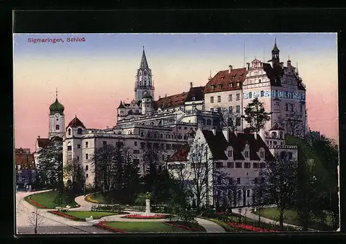 AK Sigmaringen, Blick auf das Schloss