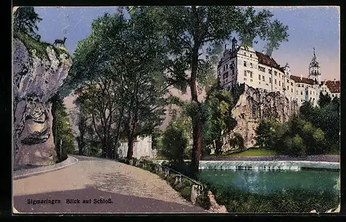 AK Sigmaringen, Blick auf das Schloss