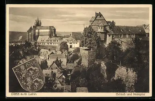 AK Diez a. d. Lahn, Schloss und Rezeptur, Wappen der Stadt