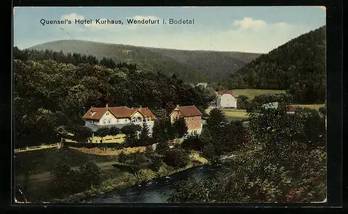 AK Wendefurt / Bodetal, Quensel's Hotel Kurhaus