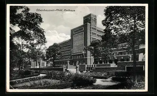 AK Oberhausen-Rhld., Blick auf das Rathaus