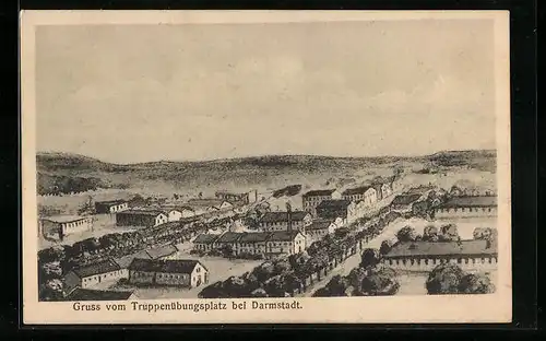 AK Darmstadt, Blick auf den Truppenübungsplatz