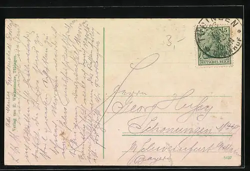 AK Tübingen, Totale von Osten gesehen