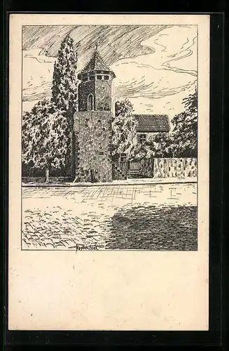 Künstler-AK Bensheim, Am Rinnentor