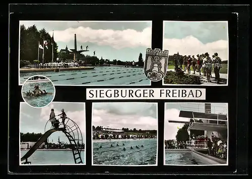 AK Siegburg, Betrieb im Siegburger Freibad mit Sprungturm