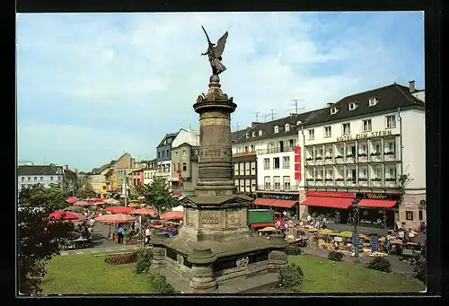 AK Siegburg, Marktplatz mit Tchibo-Filiale und Hotel zum Stern