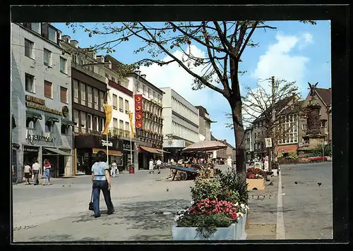 AK Siegburg, Blick auf die Fussgängerzone am Markt