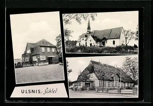 AK Ulsnis über Schleswig, Kirche und Haus Centra