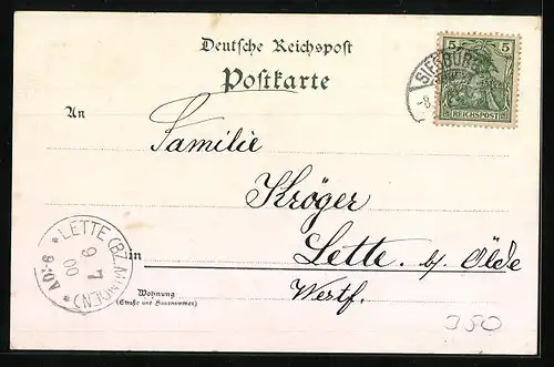 Lithographie Siegburg, Geschossfabrik, Feuerwerkslaboratorium, Ortsansicht mit Abtei