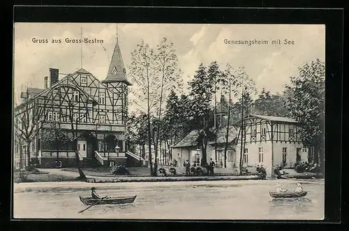 AK Gross-Besten, Genesungsheim mit See und Ruderpartie