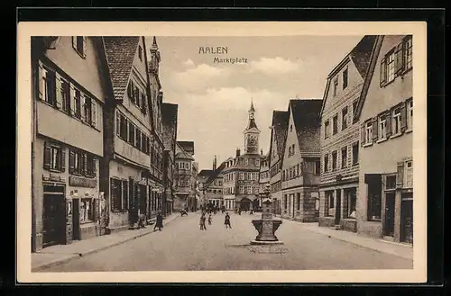 AK Aalen, Strassenpartie am Marktplatz