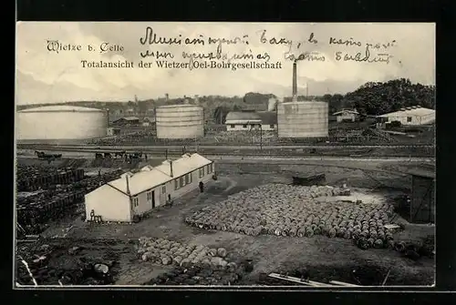 AK Wietze b. Celle, Totalansicht der Wietzer Öl-Bohrgesellschaft