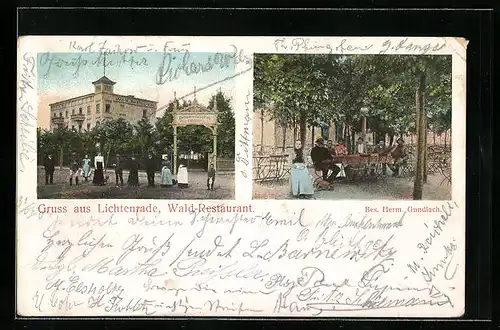 AK Berlin-Lichtenrade, Wald-Restaurant, Garten