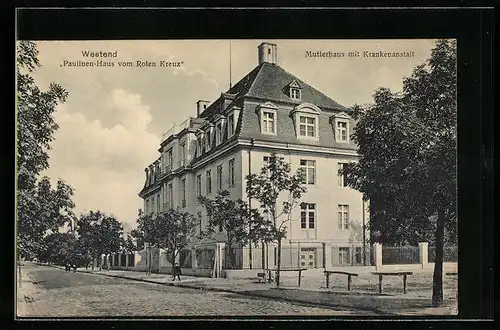 AK Berlin-Westend, Paulinen-Haus vom Roten Kreuz, Mutterhaus mit Krankenanstalt