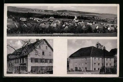 AK Ewattingen, Gasthaus zum Hirschen, Dorfpartie, Gesamtansicht