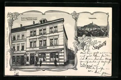 AK Siegburg, Hotel zum Stern, Totalansicht
