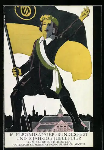 AK Freiberg i. Sa., 16. Elbgausänger-Bundesfest