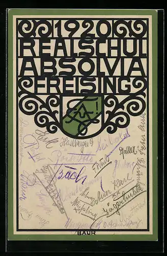 AK Freising, Realschul Absolvia 1920