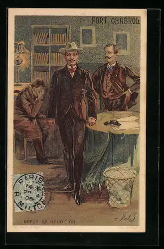 Künstler-AK Fort Chabrol, Antisemit Jules Guerin weigert sich zu Kapitulieren