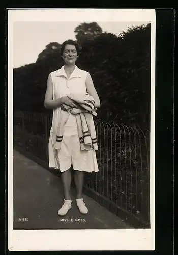 AK Tennisspielerin Miss E. Coss