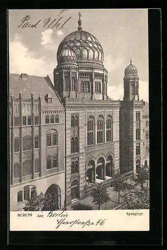 AK Berlin, Synagoge, Oranienburger Strasse 28 /29